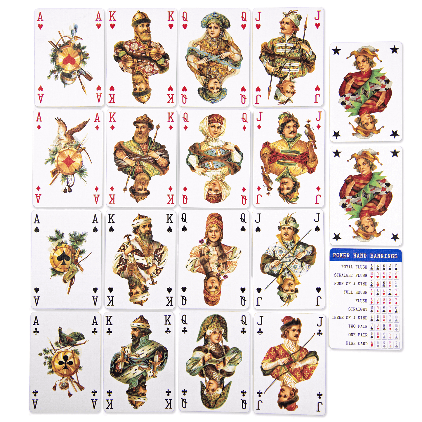 Russian Style Deck Playing Cards, Red