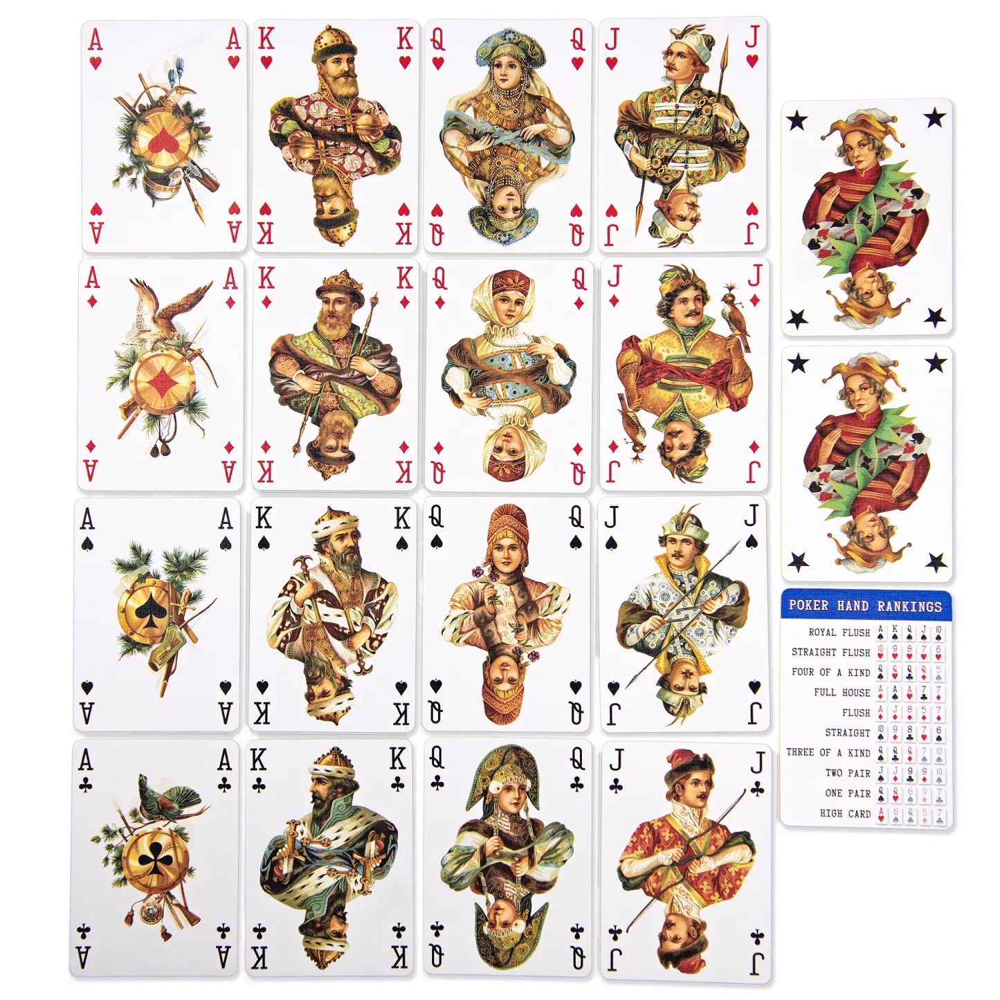 Russian Style Deck Playing Cards, Red