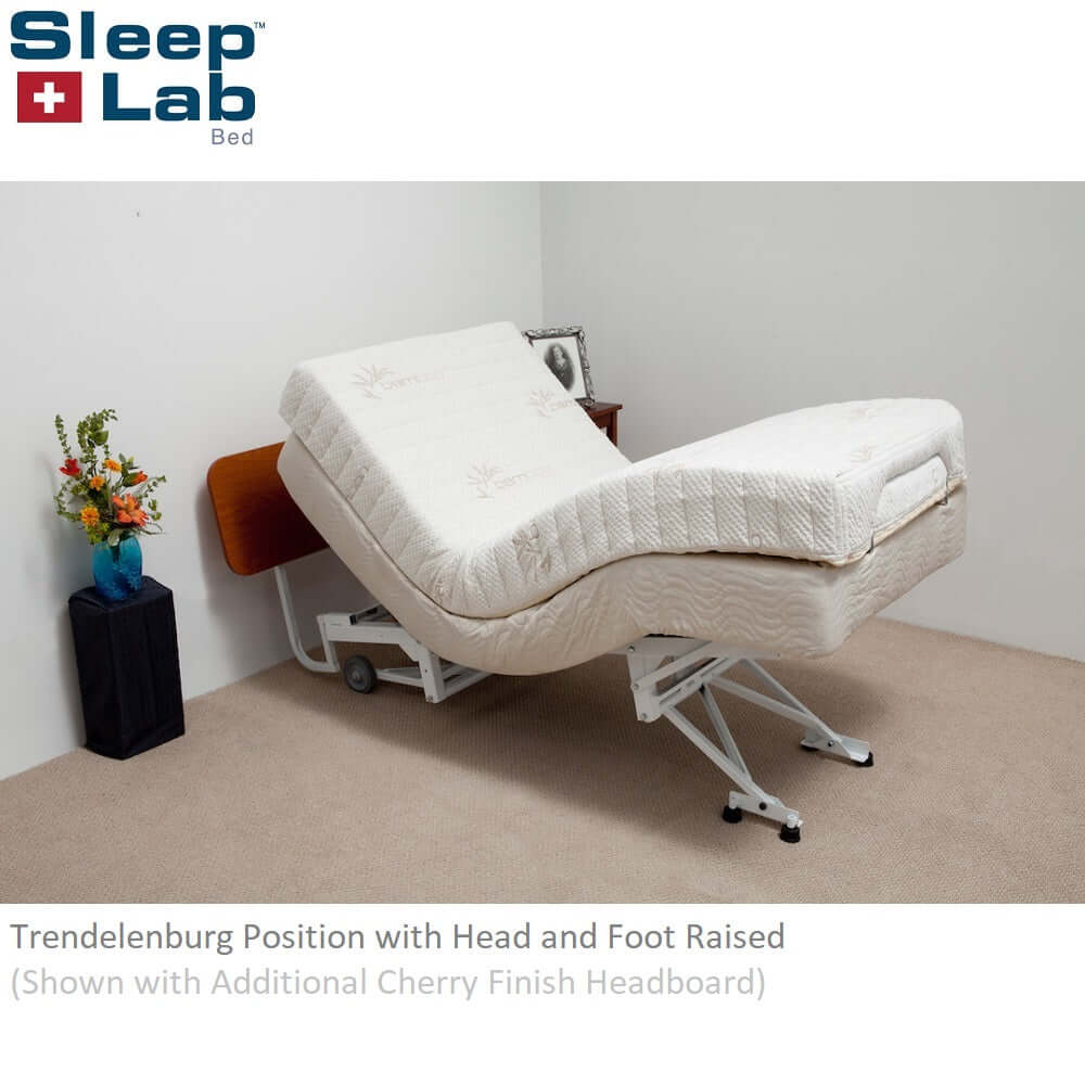 SleepLab Bed Home 300X-5F Hi-Low Adjustable Bed Base with Trendelenburg + Cardiac Chair