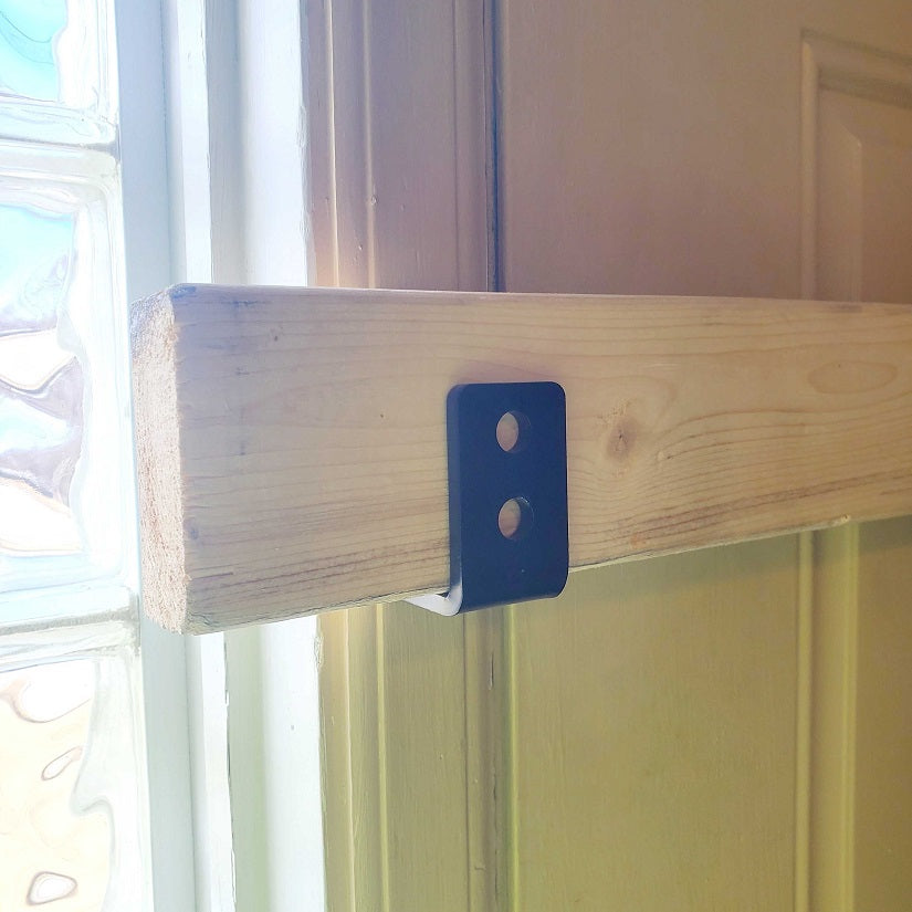 bedCLAW Armor Grade Carbon Steel 2x4 Barricade Brackets for Door Stop Security