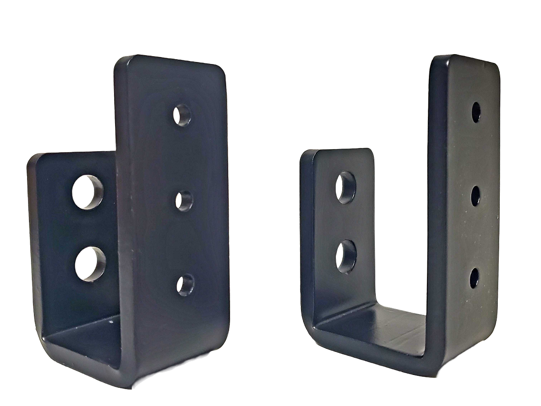 bedCLAW Armor Grade Carbon Steel 2x4 Barricade Brackets for Door Stop Security