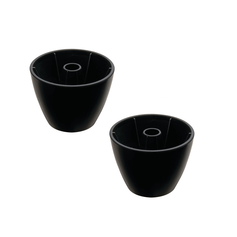 Leg Daddy 2" Deco Rounded HDPE Black Plastic Sofa Leg