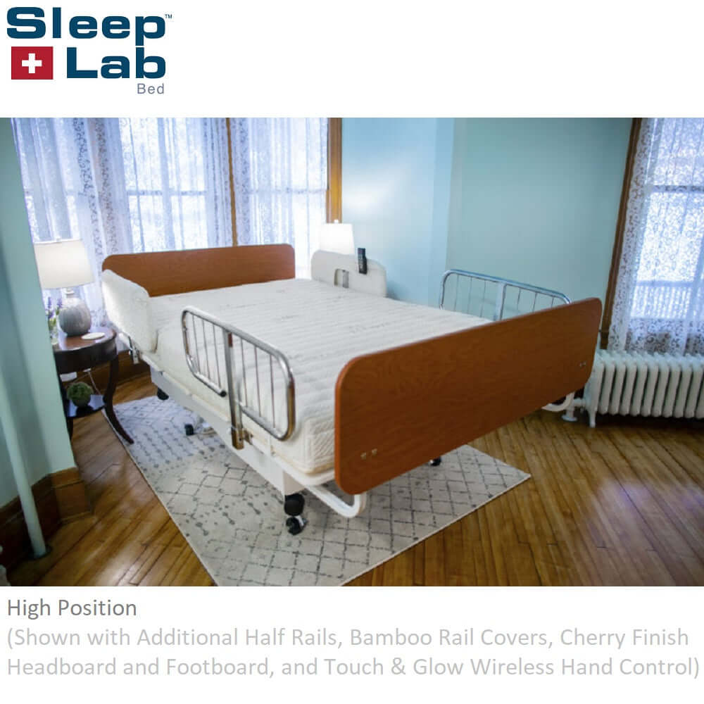 SleepLab Bed 600X-5F Heavy Duty Hi-Low Adjustable Bed Base with Trendelenburg + Cardiac Chair