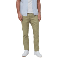 Thumbnail for Men's Straight Fit Linen Blend Trousers, Size 38