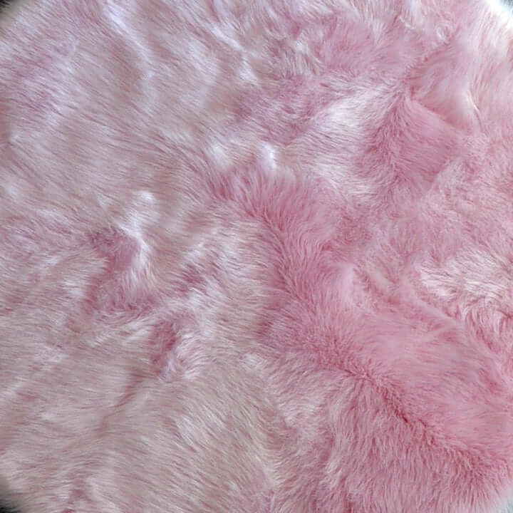 Faux Sheepskin Cotton Candy Pink Accent Rug - 24" x 36" - Machine Washable