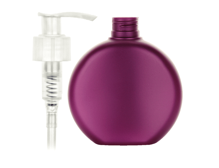 6 oz. Pearl Opaque Plastic Bottle + Lock-Up Pump | Set of 12 (Magenta)