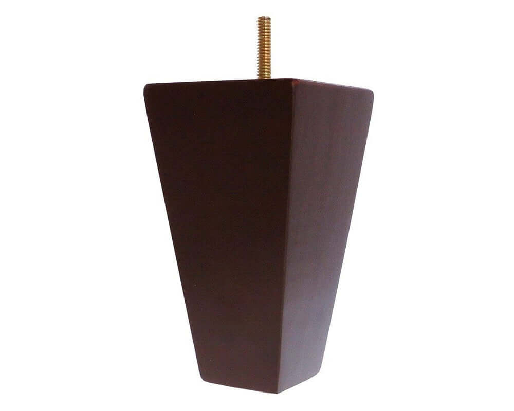Leg Daddy 5-13/16" Dark Walnut Tapered Pyramid Sofa Leg, Set of 4