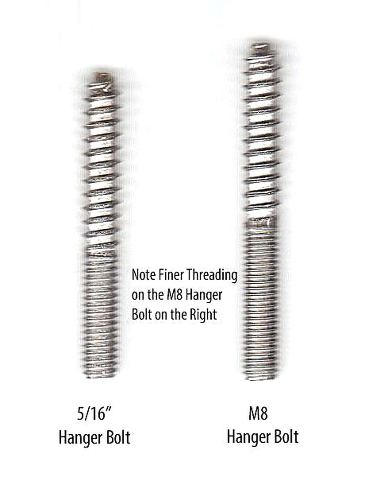 Leg Daddy 6" Tapered ABS Leg, M8 Hanger Bolt (Set of 2 ) Includes M8 T-Nuts