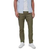 Thumbnail for Men's Straight Fit Linen Blend Trousers, Size 38
