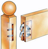Thumbnail for bedCLAW #4 Curved Hook Plates for Wooden Beds or Crib Conversion, Set of 4