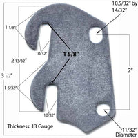 Thumbnail for bedCLAW #4 Curved Hook Plates for Wooden Beds or Crib Conversion, Set of 4