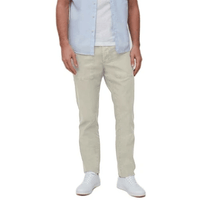 Thumbnail for Men's Straight Fit Linen Blend Trousers, Size 38