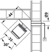 Thumbnail for Hafele 833.79.061 Loox LED 4013 Silver Surface Mounted Corner Swivel Spotlight