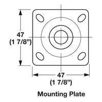 Thumbnail for Hafele 660.30.992 Black and Silver Plate Mounted Caster without Brake
