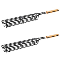 Thumbnail for Jim Beam 2-Pack Kabob Grilling Baskets Heavy-Duty Eco-Friendly Ergonomic 19.25