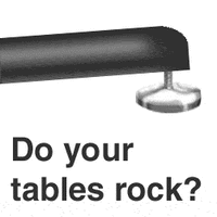 Thumbnail for TableShox Table Leg Levelers, Table Glides, 5/16-18 Thread, Set of 4, Automatic Self-Adjusting Glides