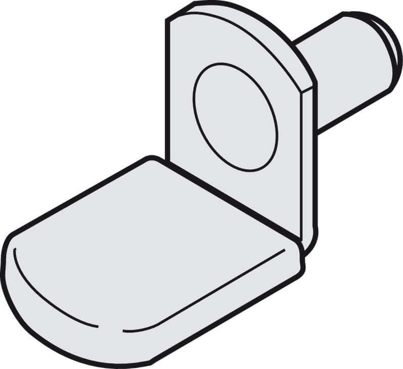 Hafele 282.11.574 Metal Glass Shelf Supports with Protective Cover 1/4", 10 Pack