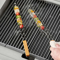 Thumbnail for Jim Beam 2-Pack Kabob Grilling Baskets Heavy-Duty Eco-Friendly Ergonomic 19.25