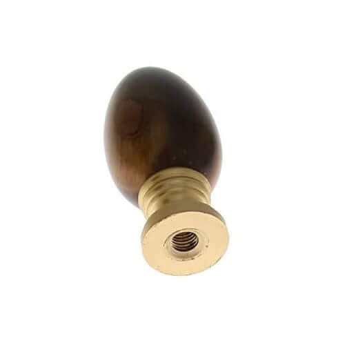 Art Finial - Tiger Eye Jade with Brass Base, Set of 2, Mini Works of Art, Update Your Lamps!