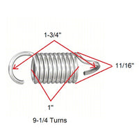 Thumbnail for Replacement Helical Furniture Springs, Set of 6: 1-3/4 Inches Long, 9-1/4 Turns