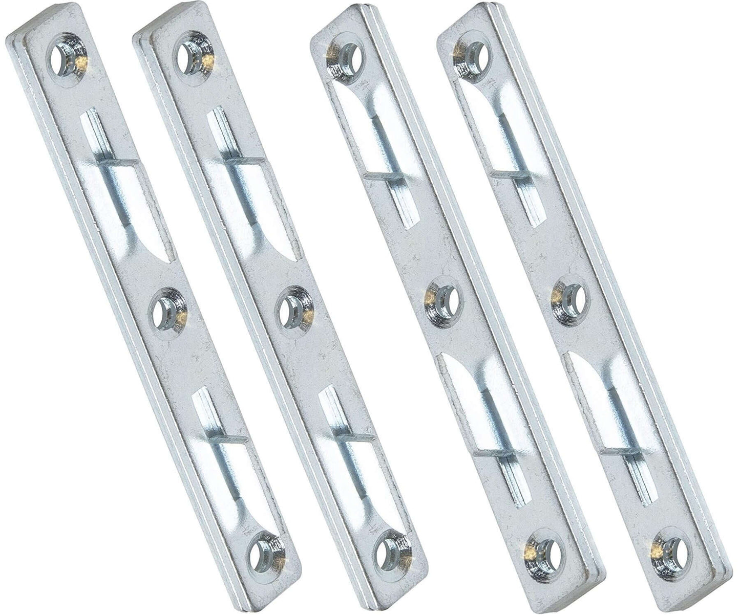 Bed Claw Extended Wood Bed Frame Rail Connecting Fittings with Square Corners, 127 mm Long, Set of 4