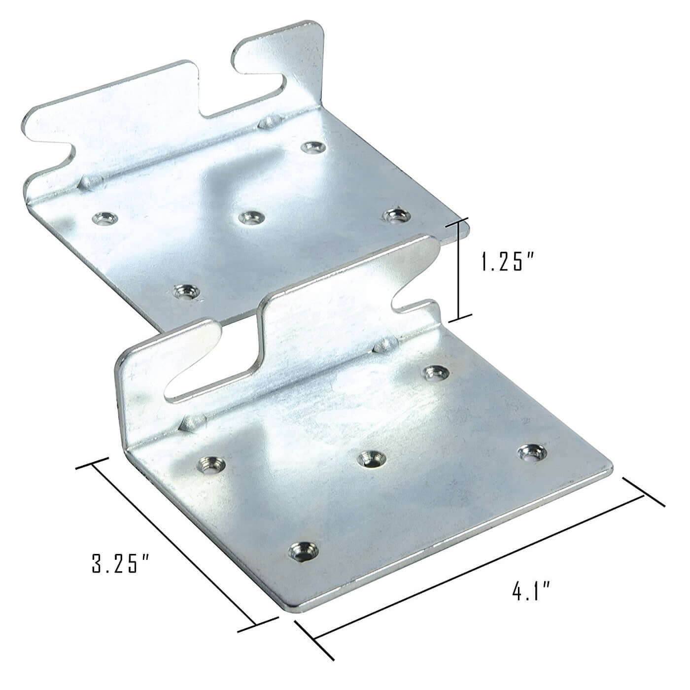 Bed Claw Angled Retro-Hook Plates, Set of 2 with Hardware, Restore Wooden Bed Frame Side Rails