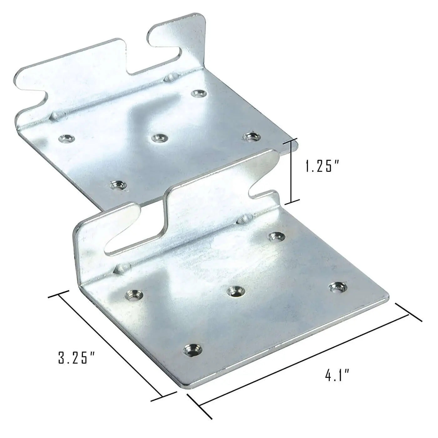 Bed Claw Angled Retro-Hook Plates, Set of 2 with Hardware, Restore Wooden Bed Frame Side Rails