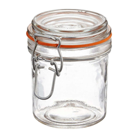 Thumbnail for 9 oz. Mini Hermes Jars with Air-Tight Clamp Top Lid, Set of 3