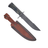 Thumbnail for Handmade Damascus Steel Bowie Style Hunting Camping Survival Knife with Sheath