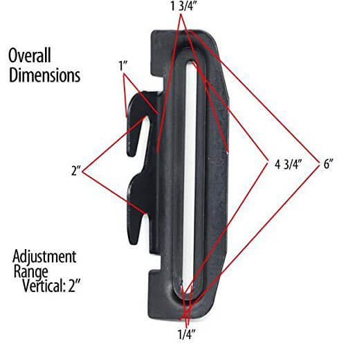 Bed Claw #35 Hook Plate Conversion Adapter Kit for Using a Bolt-On Frame with a Hook-On Headboard, Set of 2