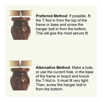 Thumbnail for Metric (M8) T-Nuts for Sofa Legs, Set of 6