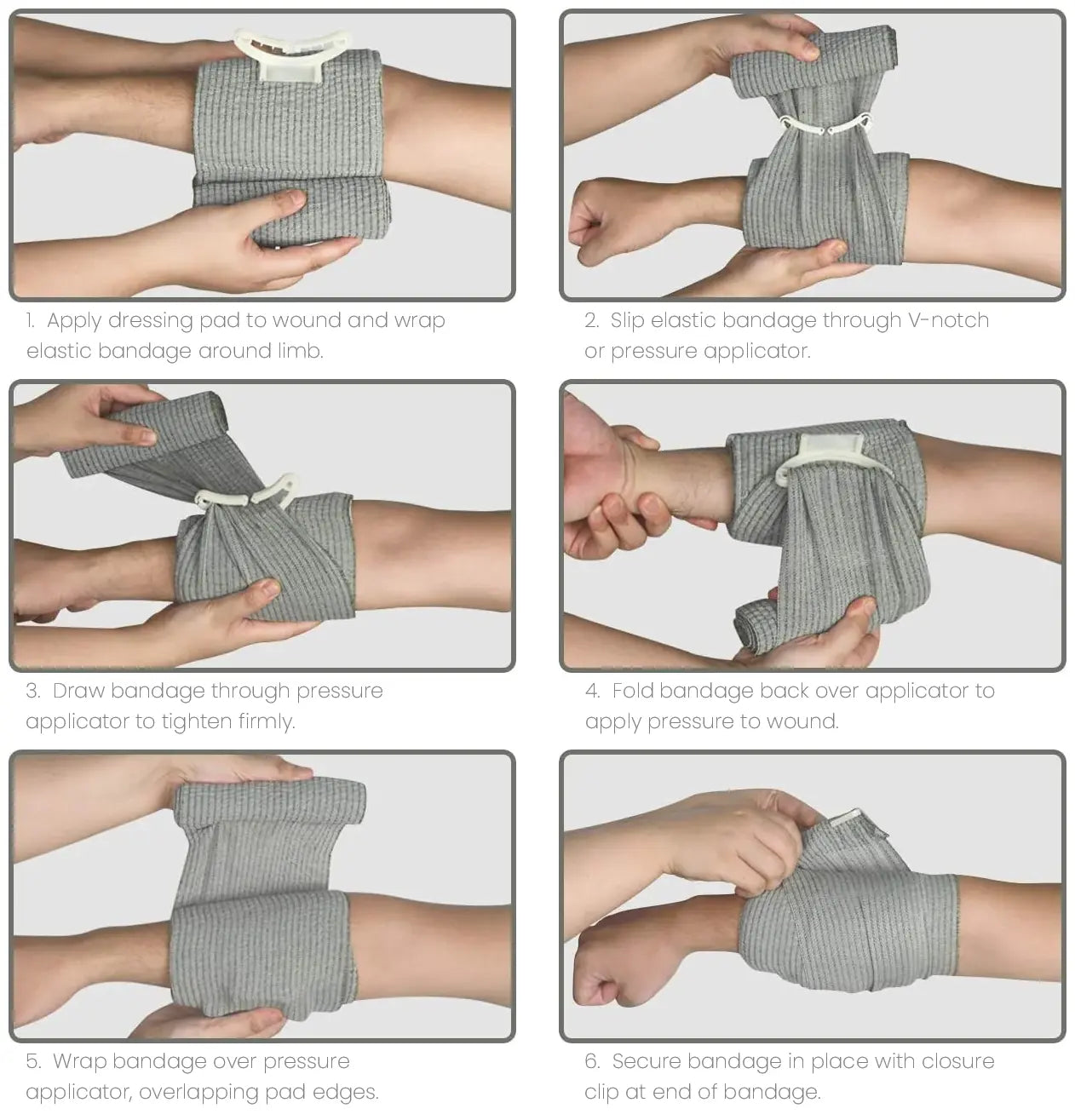 Mollywhopper Israeli 6" Emergency Compression Bandage Wound Trauma Dressing 2ct.