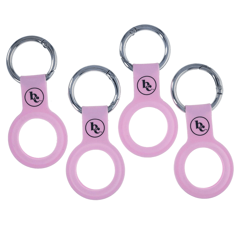 Blushcore AirTag Holder Keychain, Protective Silicone Case for Apple AirTag, Pet Tracker Cover, AirTag Accessories Holder, 4 Pack