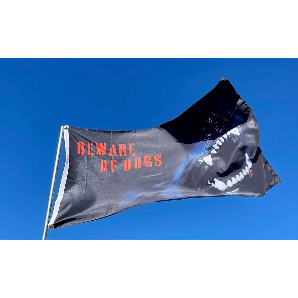 Flags Unfurled "Beware of Dogs" 3’ x 5’ Caution Warning Flag