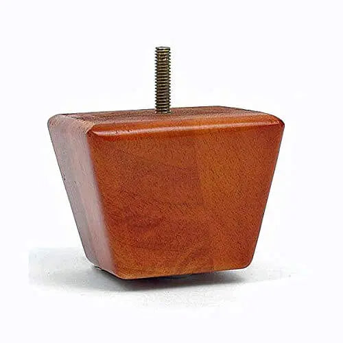 Leg Daddy 2-3/4" Medium Oak Finish Square Tapered Wood Sofa Leg, Set of 2