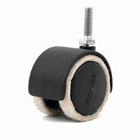 Thumbnail for Anti-Scratch Feltac Dual-Wheel Threaded Stem Casters with Fused Felt, Set of 4