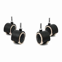 Thumbnail for Anti-Scratch Feltac Dual-Wheel Threaded Stem Casters with Fused Felt, Set of 4