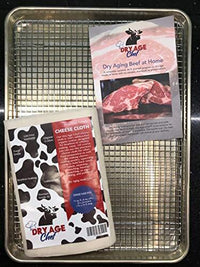 Thumbnail for DIY KIT, Dry Aging Beef at Home, Ready-to-use with Bourbon, Introduction by Dry Age Chef, Large Beef Rack & Pan, Cheese Cloth - Perfect for Dry Aging Steak at Home
