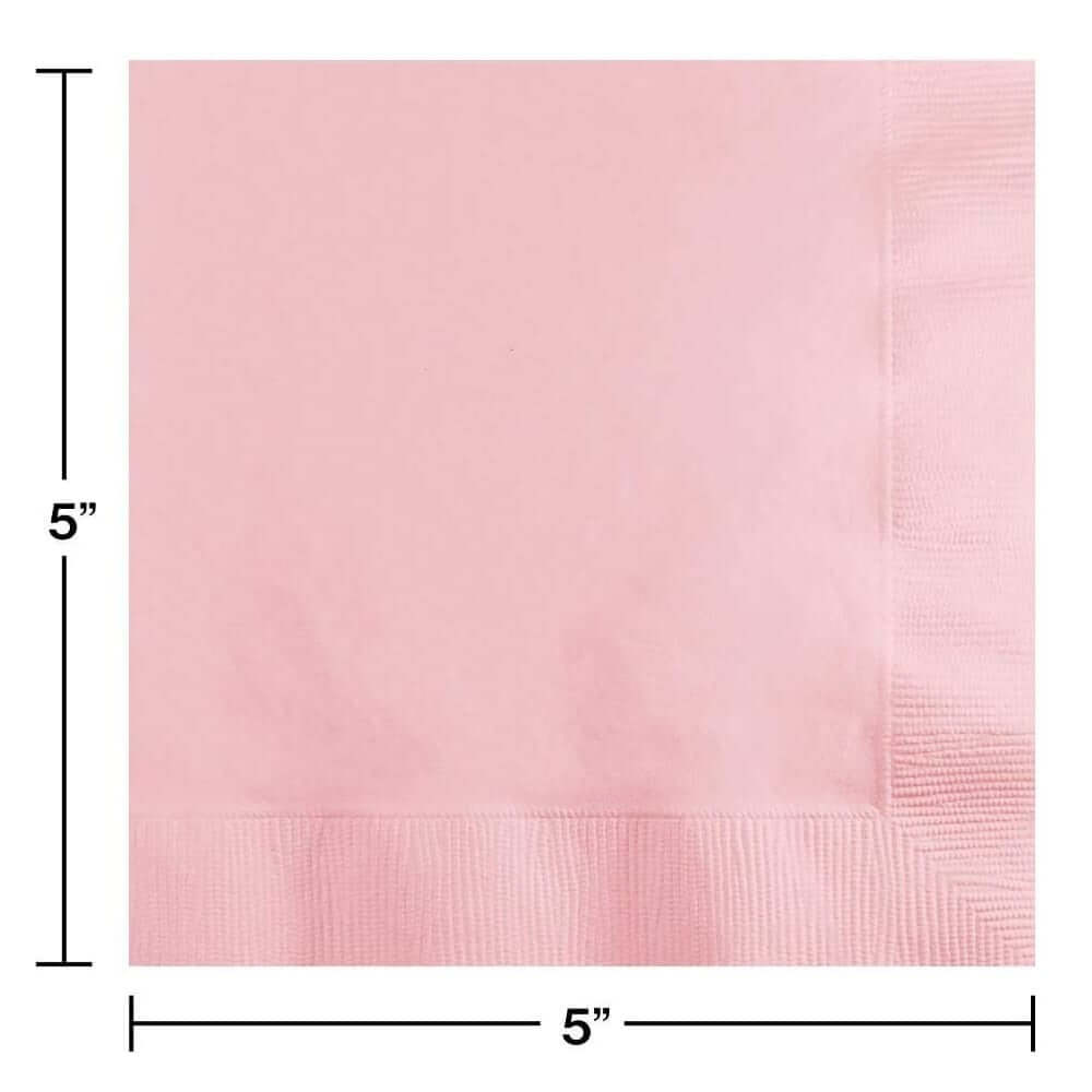 Creative Converting Classic Pink 3-Ply Beverage Napkin, 50 Pack