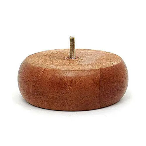 Leg Daddy 2 1/8" Oak Finish Bun Sofa Leg, Set of 2 DISCONTINUED