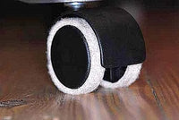 Thumbnail for Anti-Scratch Feltac Dual-Wheel Threaded Stem Casters with Fused Felt, Set of 4