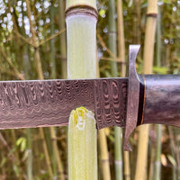 Thumbnail for Handmade Damascus Steel Bowie Style Hunting Camping Survival Knife with Sheath