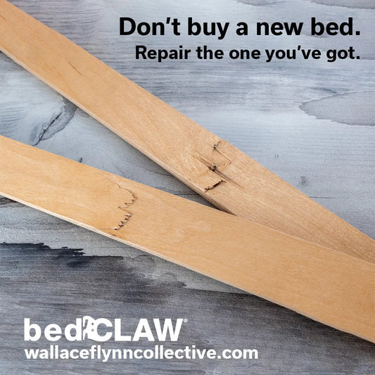 Bed Claw Heavy-Duty Hook-On 82" x 6" Replacement Queen / King Wood Bed Side Rails and accompanying Lifetime Service Policy.
