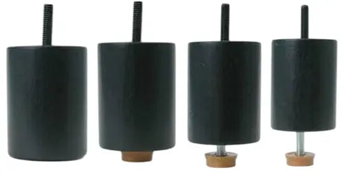 Leg Daddy 3-1/4" - 4" Adjustable Black Cylindrical Sofa Leg