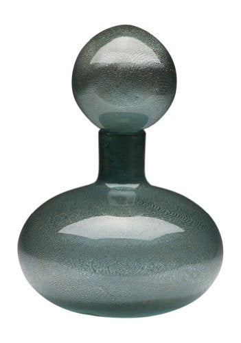 Dynasty Gallery Round Dusty Blue Glass Decanter