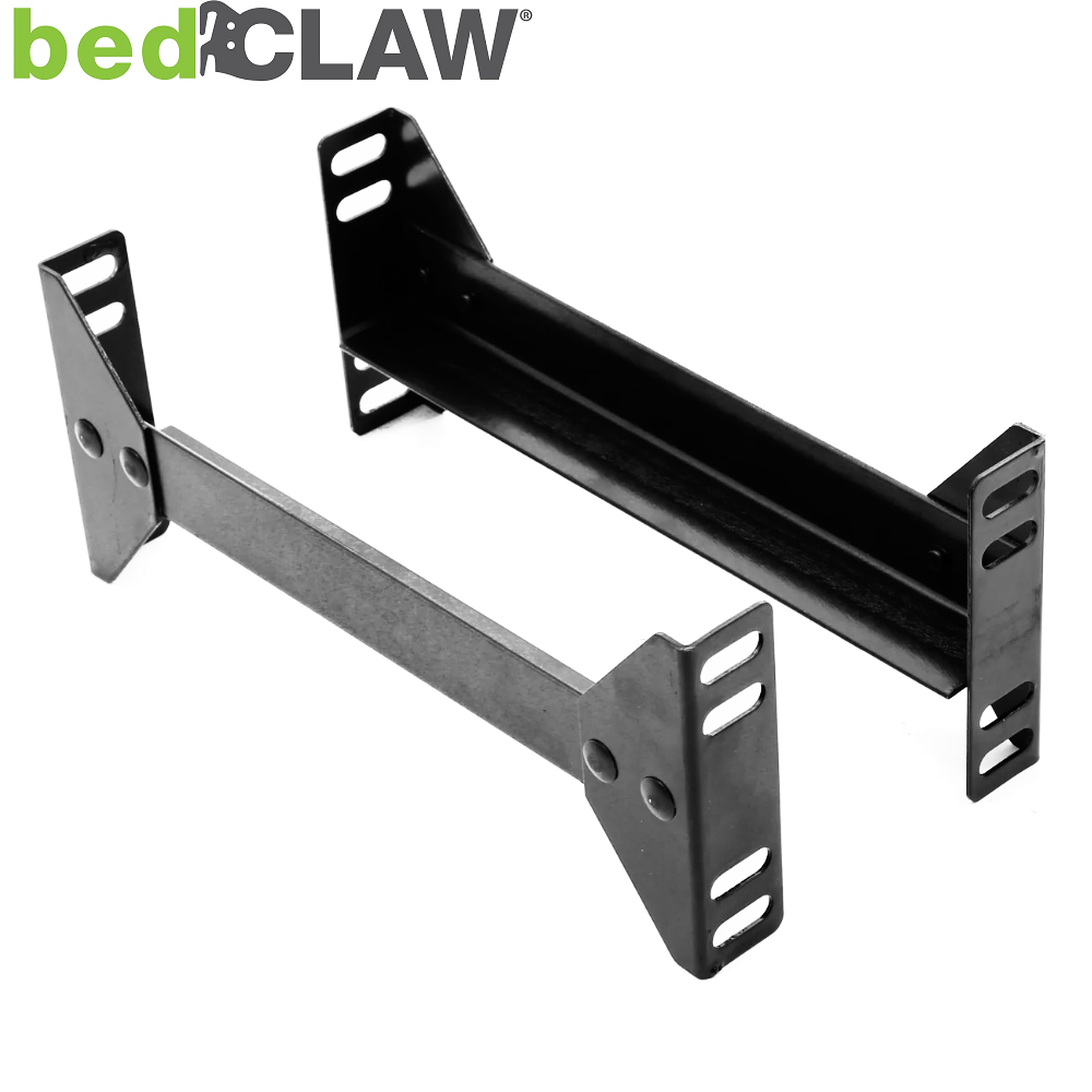 Short Steel Bolt-On Bed Rails for Headboard/Footboard Storage or Retail Display