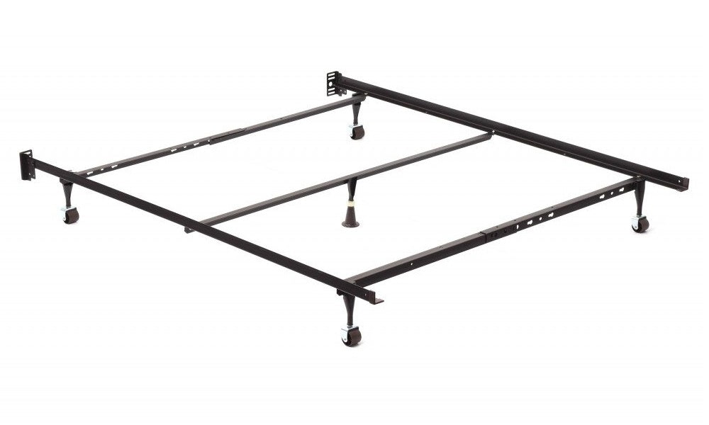 bedCLAW Twin, Full, Queen Deluxe Steel Bolt-On Bed Frame with Center Support