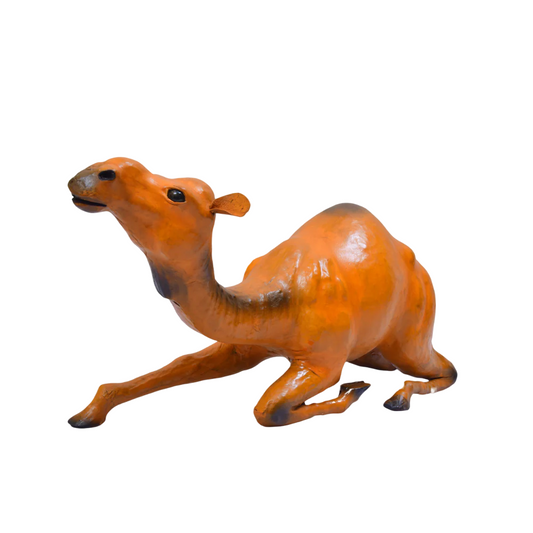 Camel Handmade Painted Leather Statue