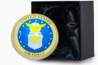 Thumbnail for Crystal Paperweight - Air Force Edition, Military Holiday Gift