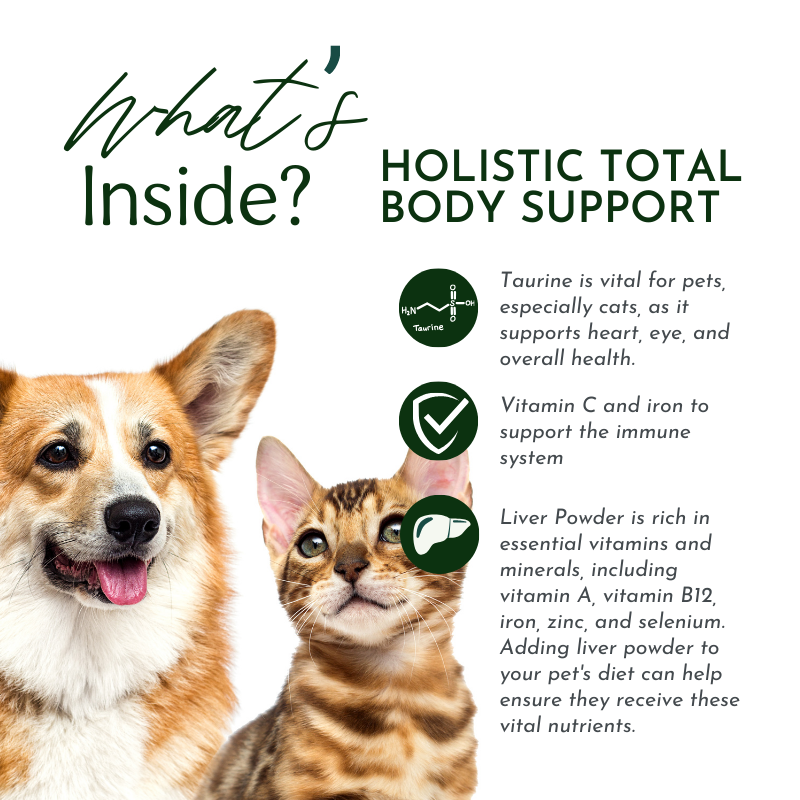 Holistic Total Body Support — Daily Multivitamin & Pasture-Raised Glandular Blend for Dogs & Cats
